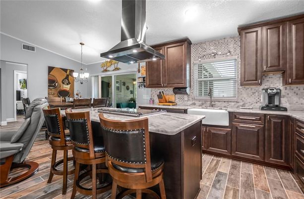 Chandelier, Dining room, Interior, Kitchen, Pendant Lights, Wood Texture Flooring
