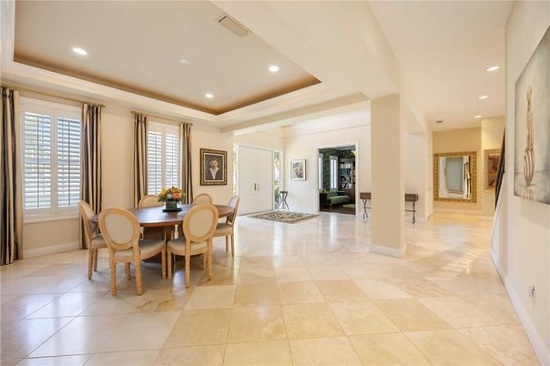 Dining room, Interior, Recessed Lighting