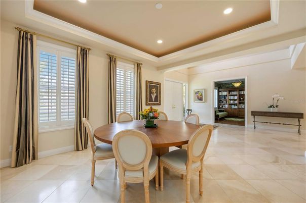 Dining room, Interior, Recessed Lighting