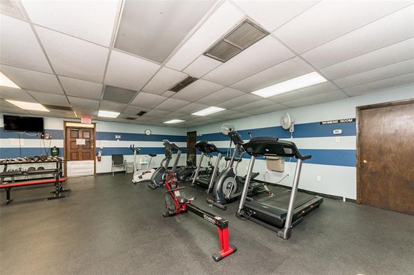 Fitness Equipment, Gym, Interior, Recessed Lighting