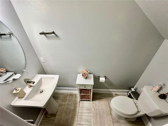 Bathroom, Interior, Wood Texture Flooring