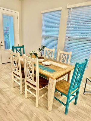 Dining room, Interior, Wood Texture Flooring
