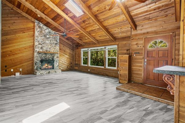 Empty room, Fireplace, Interior, Marble, Wooden Beams, Wooden Ceilings, Wood Texture Flooring, Wooden Walls