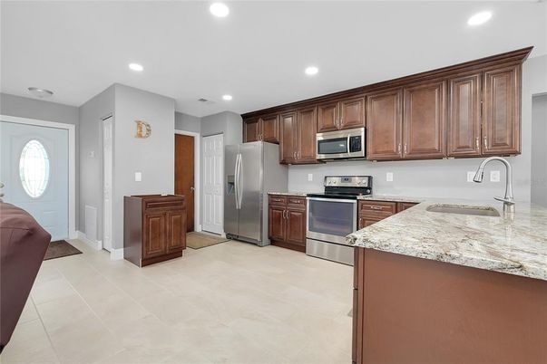 Interior, Kitchen, Recessed Lighting, Stainless Steel Appliances