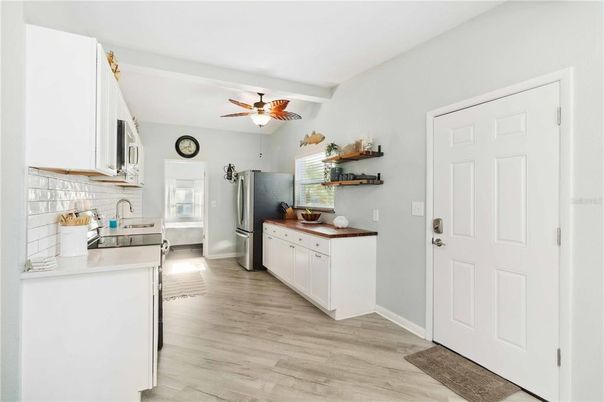 Interior, Kitchen, Wood Texture Flooring