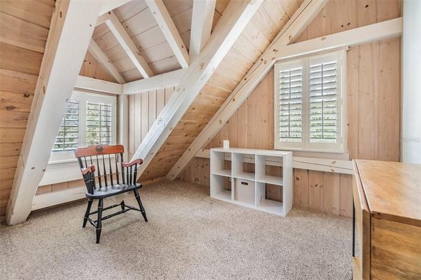 Empty room, Interior, Wooden Beams, Wooden Ceilings, Wooden Walls