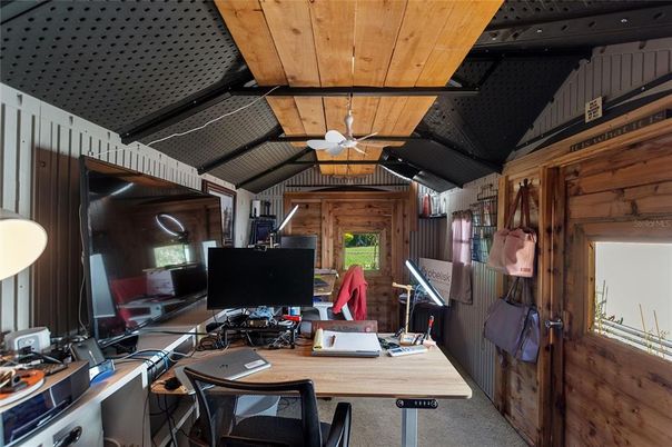 Home Office, Interior, Wooden Ceilings, Wooden Walls