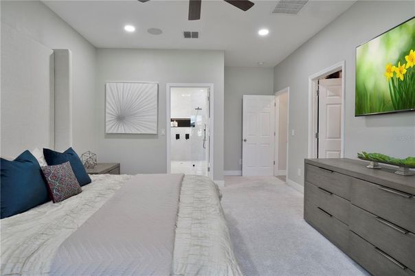 Bedroom, Interior, Recessed Lighting