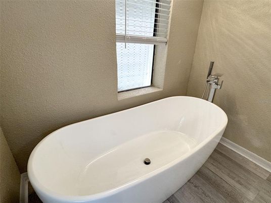 Bathroom, Free Standing Baths, Interior, Wood Texture Flooring