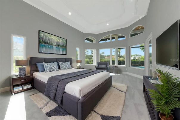 Bedroom, Interior, Recessed Lighting