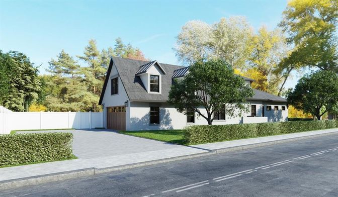 Attached, Exterior, Facade, Cape Cod