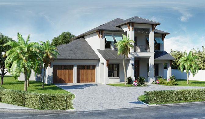 Attached, Exterior, Facade, Modern
