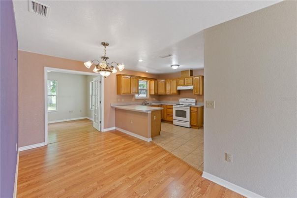 Chandelier, Interior, Kitchen, Wood Texture Flooring
