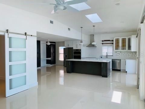 Interior, Kitchen, Pendant Lights, Recessed Lighting, Stainless Steel Appliances