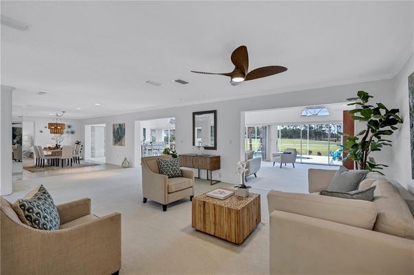 Dining room, Interior, Living room, Pendant Lights, Recessed Lighting