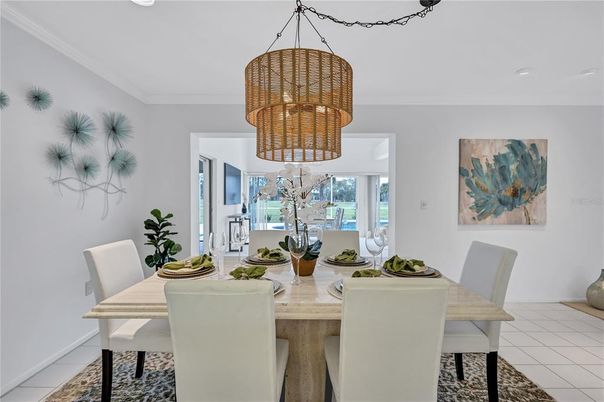 Chandelier, Dining room, Interior