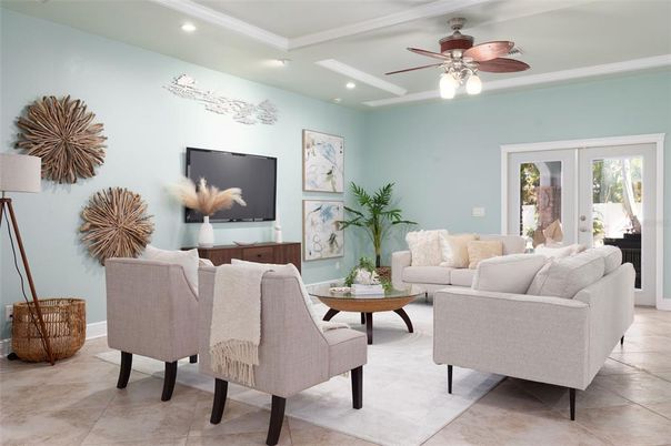 Interior, Living room, Recessed Lighting