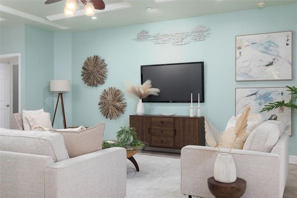Interior, Living room, Recessed Lighting
