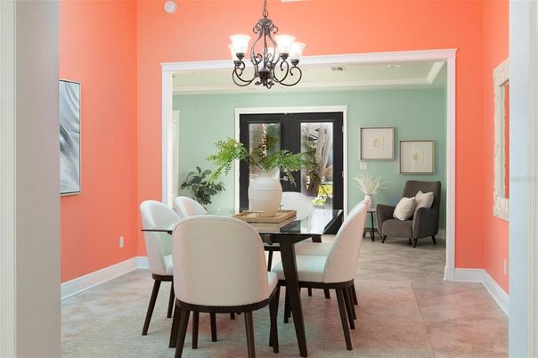 Chandelier, Dining room, Interior