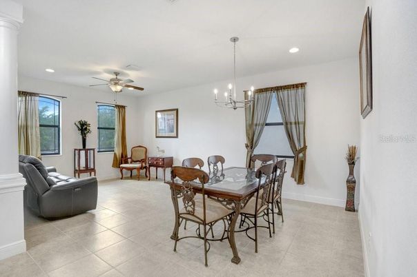 Chandelier, Dining room, Interior, Recessed Lighting