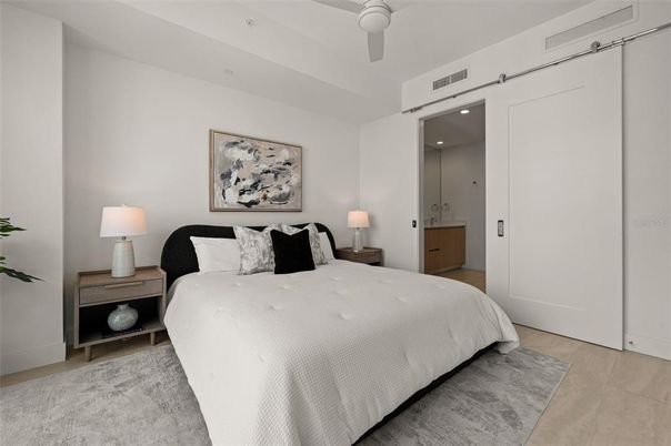 Bedroom, Interior, Recessed Lighting