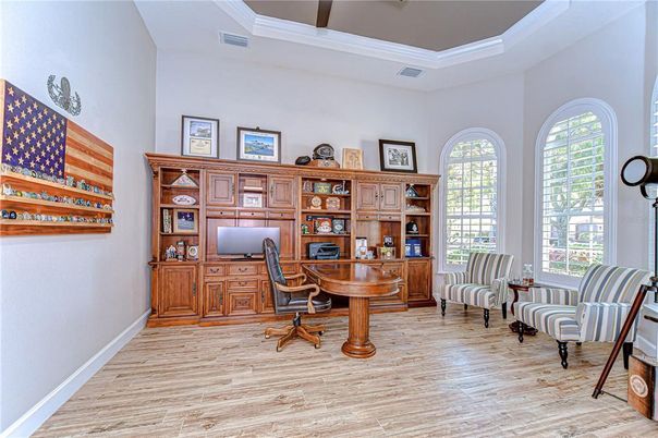 Home Office, Interior, Wood Texture Flooring