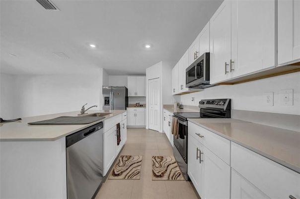 Interior, Kitchen, Recessed Lighting, Stainless Steel Appliances