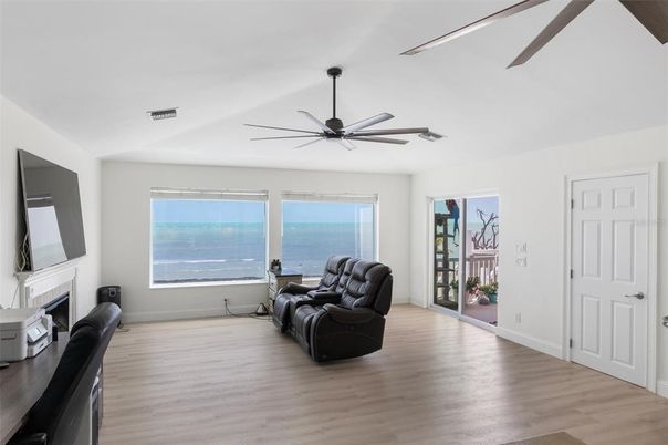 Fireplace, Interior, Water, Wood Texture Flooring