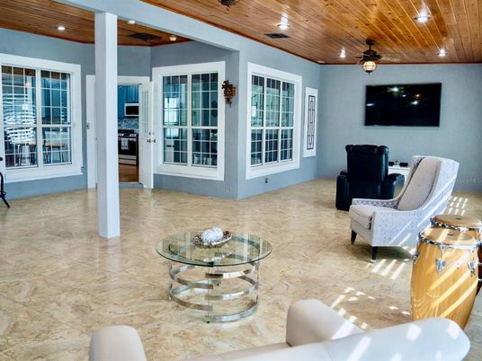 Interior, Living room, Recessed Lighting, Wooden Ceilings