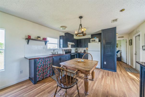 Dining room, Interior, Kitchen, Pendant Lights, Wood Texture Flooring