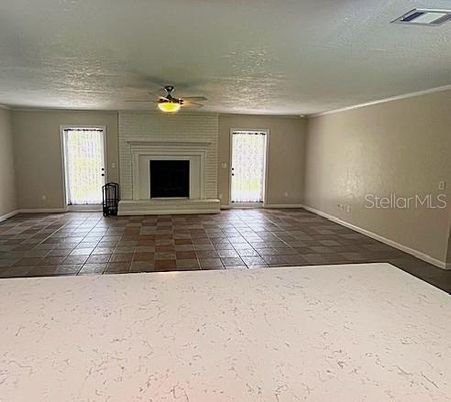 Empty room, Fireplace, Interior