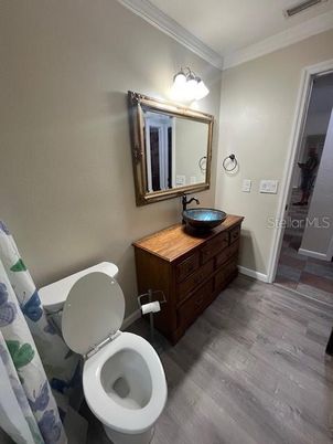 Bathroom, Interior, Wood Texture Flooring