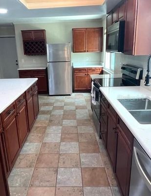 Interior, Kitchen, Recessed Lighting, Stainless Steel Appliances