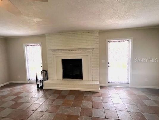 Empty room, Fireplace, Interior