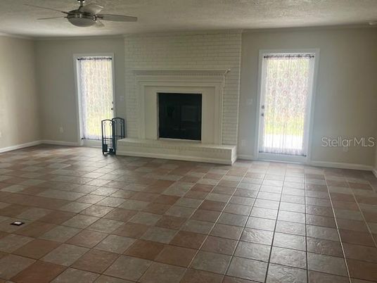 Empty room, Fireplace, Interior