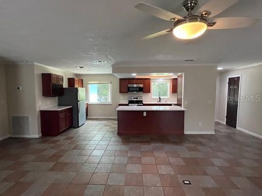 Interior, Kitchen, Recessed Lighting, Stainless Steel Appliances