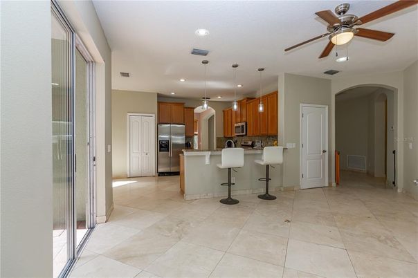 Interior, Kitchen, Pendant Lights, Recessed Lighting, Stainless Steel Appliances
