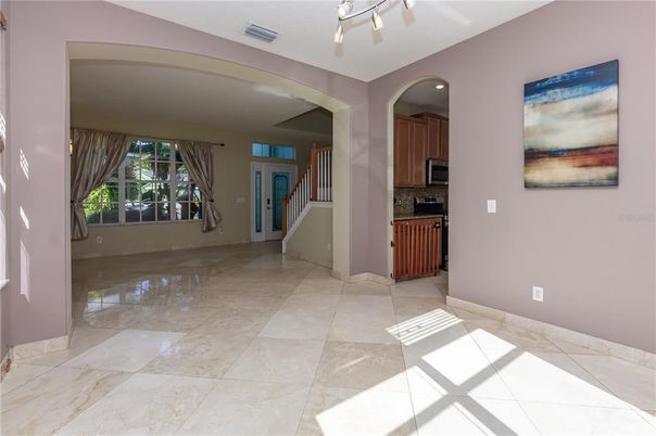 Empty room, Interior, Kitchen, Recessed Lighting
