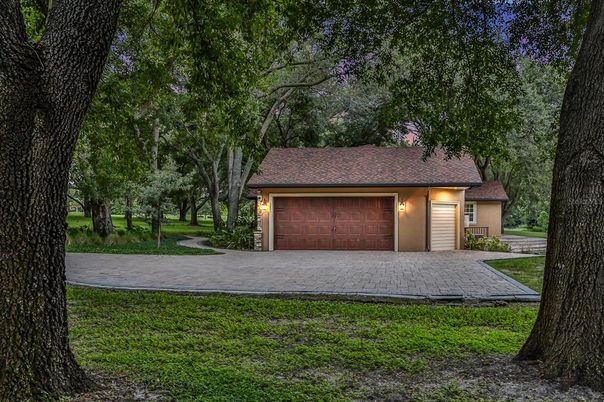 Attached, Backyard, Detached Garage, Exterior, Facade, Ranch