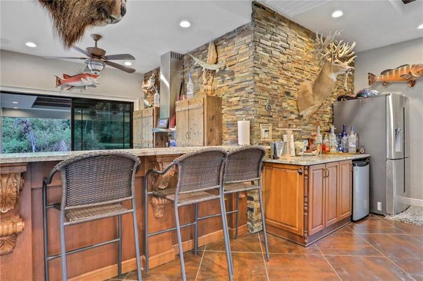 Interior, Recessed Lighting, Stone Walls