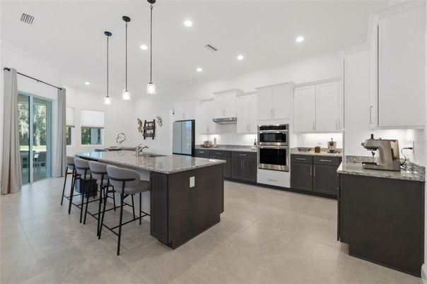 Interior, Kitchen, Pendant Lights, Recessed Lighting, Stainless Steel Appliances