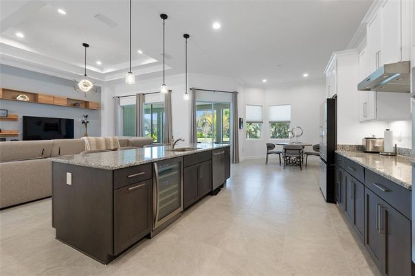 Dining room, Interior, Kitchen, Living room, Pendant Lights, Recessed Lighting