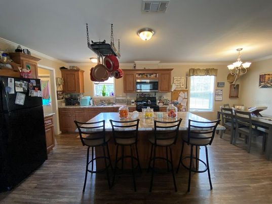 Chandelier, Dining room, Interior, Kitchen, Wood Texture Flooring