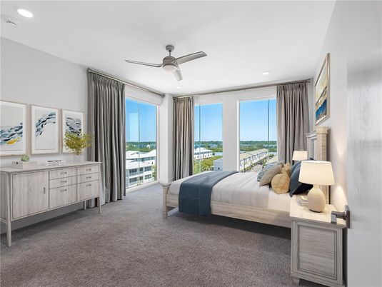 Bedroom, Interior, Recessed Lighting