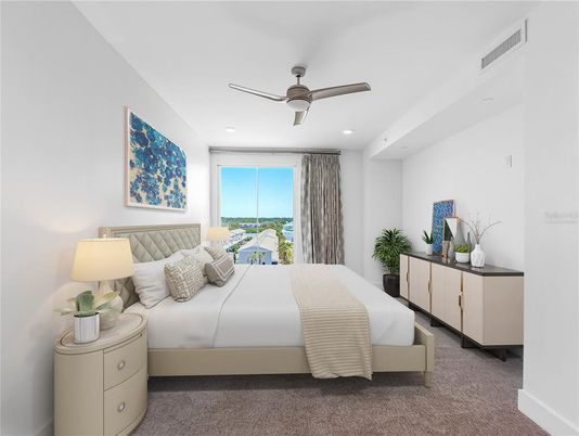 Bedroom, Interior, Recessed Lighting