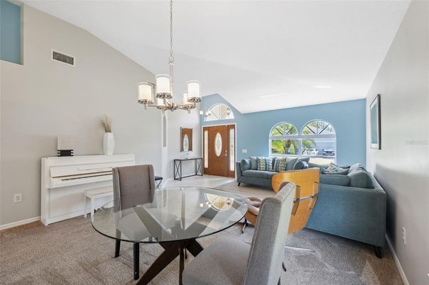 Chandelier, Dining room, Interior, Living room, Pendant Lights, Piano