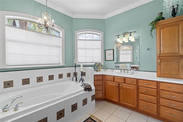 Bathroom, Chandelier, Dual Sink Vanities, Interior