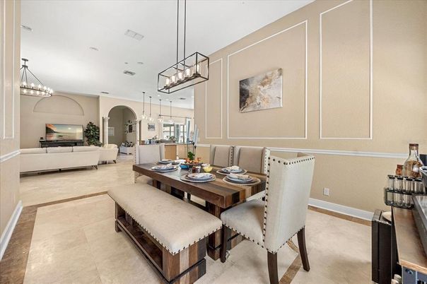Dining room, Interior, Kitchen, Living room, Pendant Lights, Recessed Lighting