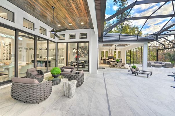 Dining room, Glass Ceilings, Interior, Living room, Marble, Recessed Lighting, Sun Room