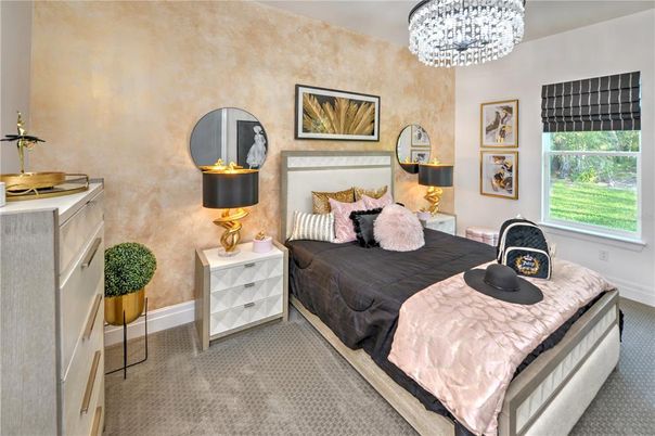 Bedroom, Chandelier, Interior